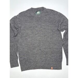 Roots Men's Heathered Grey Crew Neck Long Sleeve Cotton Sweater Size‎ S/P